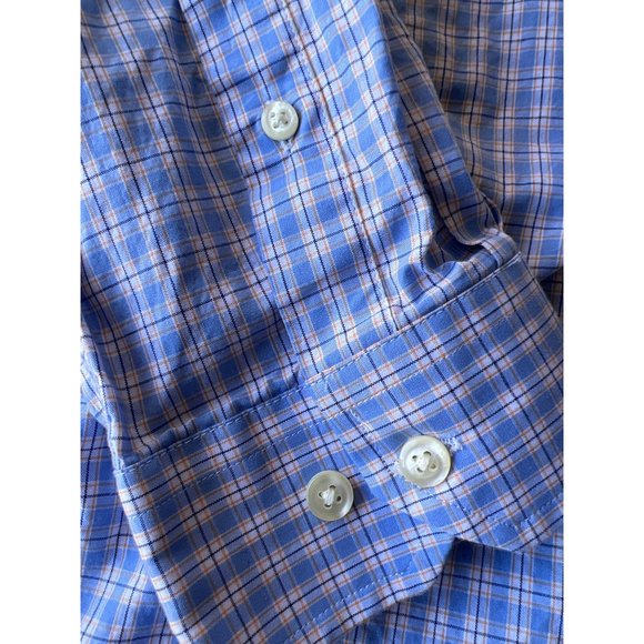 Nautica Button Front Blue Check Shirt Mens Size 34/35 - Picture 4 of 7